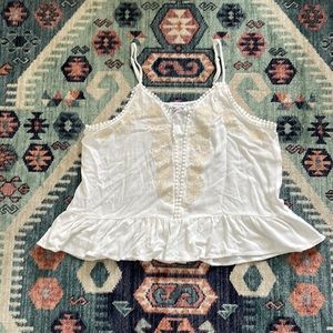 Women’s sleeveless embroidered, bohemian blouse